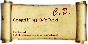 Czagány Dávid névjegykártya