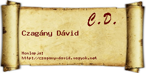 Czagány Dávid névjegykártya